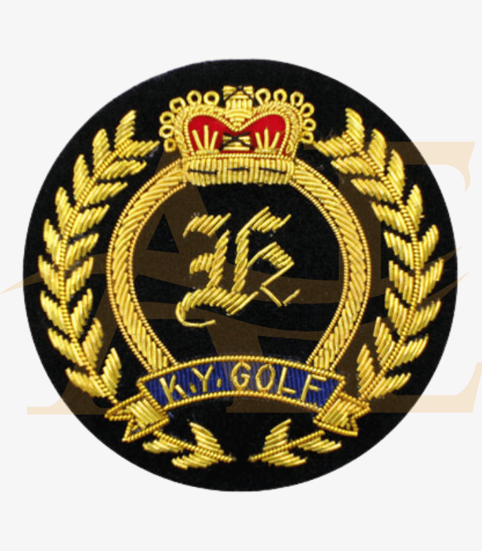 Hand Embroidered Gold Bullion Wire Alphabet Crest Blazer Badge Handmade  Jacket Patch Polo Shirts Blazer Alphabet Crest – Azial Embroidery